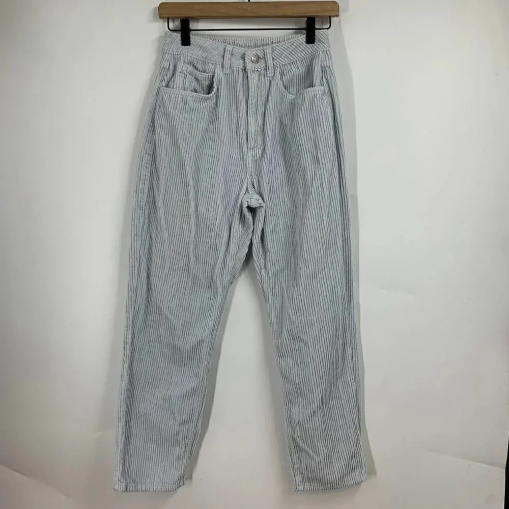Reclaimed Vintage Women's High Waisted Straight Leg Corduroy Pants Size 26